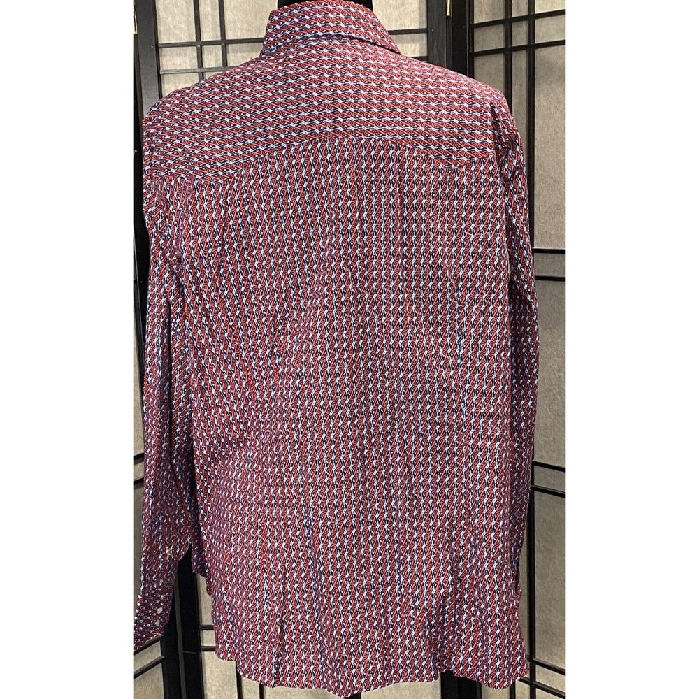 Roper Women's Red & Blue Print Long Sleeve Pearl Snap Western Shirt 2 XL rodeo - Picture 3 of 10